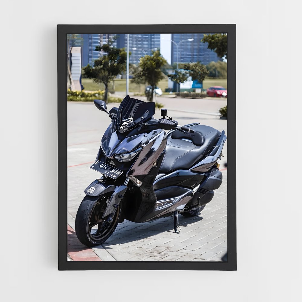 Poster Moto Noir – affiche Yamaha (vue 2)